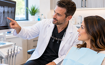 Dentist Reviewing pictures